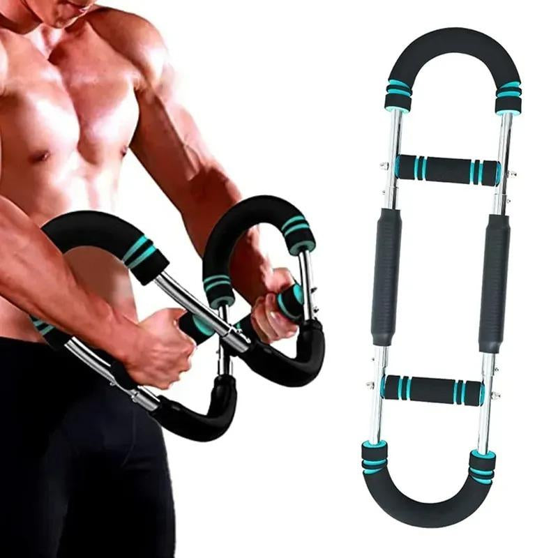 U Shape Arm Trainer Strengthen Chest and Arm Muscles Men'S Fitness Trainer Detachable Portable Spring Resistance Home Fitness Equipment Upper Body Strength Training Machine Body Strength