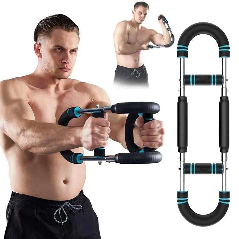U Shape Arm Trainer Strengthen Chest and Arm Muscles Men'S Fitness Trainer Detachable Portable Spring Resistance Home Fitness Equipment Upper Body Strength Training Machine Body Strength