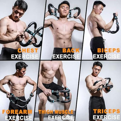 U Shape Arm Trainer Strengthen Chest and Arm Muscles Men'S Fitness Trainer Detachable Portable Spring Resistance Home Fitness Equipment Upper Body Strength Training Machine Body Strength